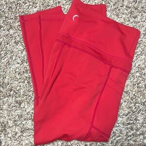 Red Pocket Light n Tight Hi-rise Capri 20"
